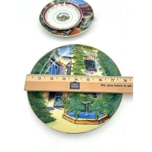 Vintage New Orleans Louisiana Gallery Plate Wall Lot of 3 Souvenir Plates - Picture 8 of 8